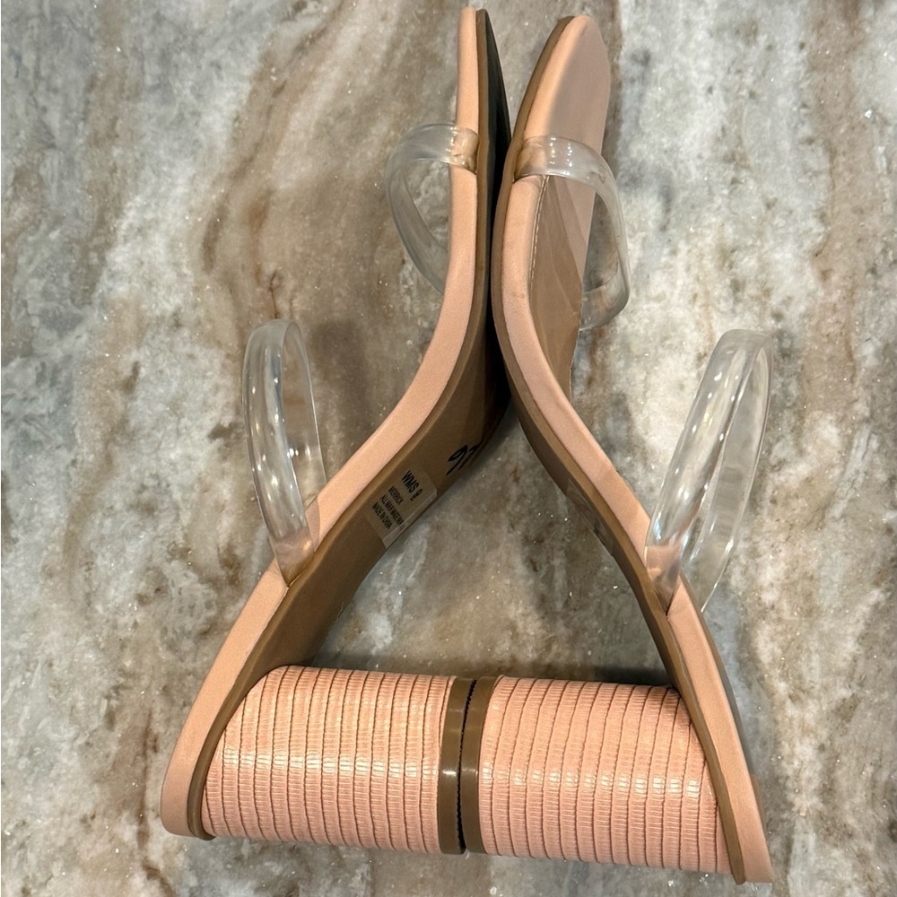 Women’s DOLCE VITA Merrick nude/clear heeled sandals- Size 9 - Picture 4 of 7